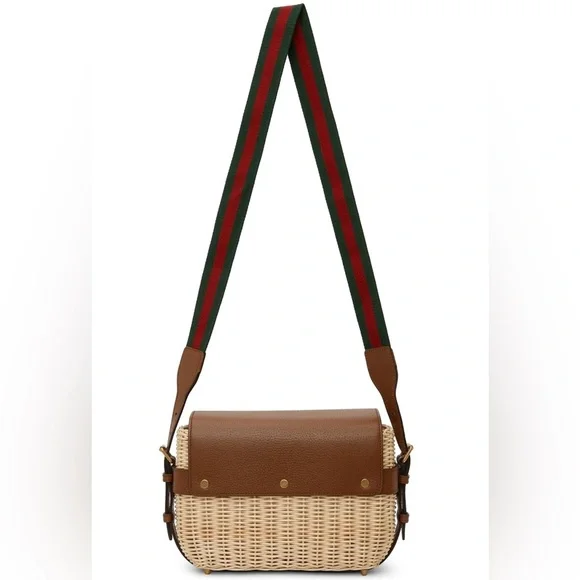 GUCCI Sherry Line Wicker Bag - Picture 2 of 14